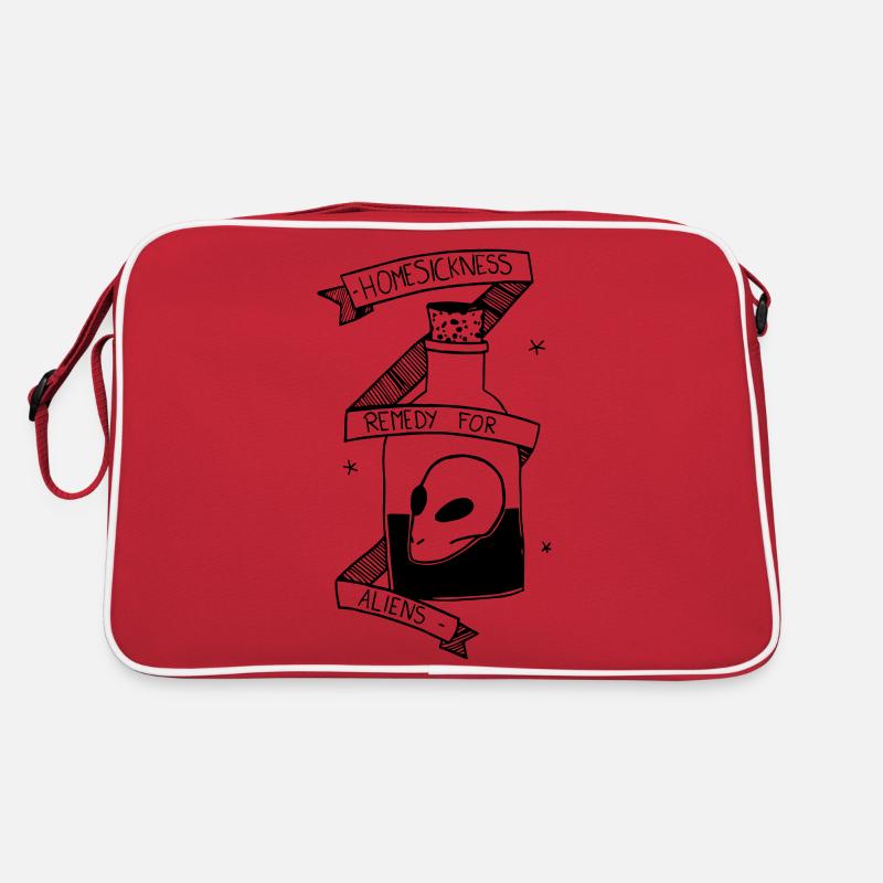 Flasche alien head Retro Tasche