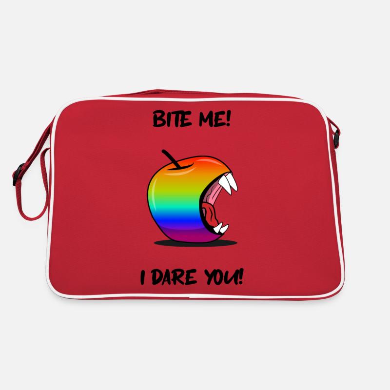 Gay Pride Apple BITE ME Retro Bag