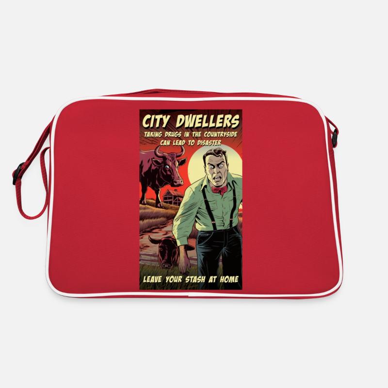 Affiche de blague rétro anti-drogue Sac Retro