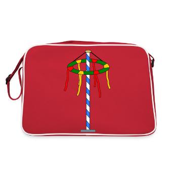 Maibaum - Retro Tasche - Rot/Weiß - Hinten