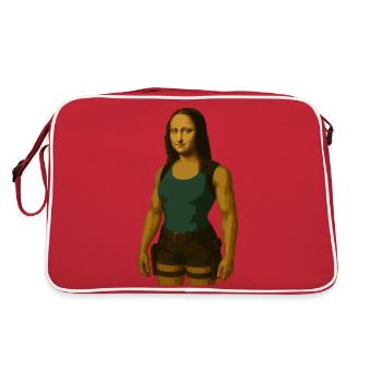 Mona Lara - Retro Tasche - Rot/Weiß - Hinten