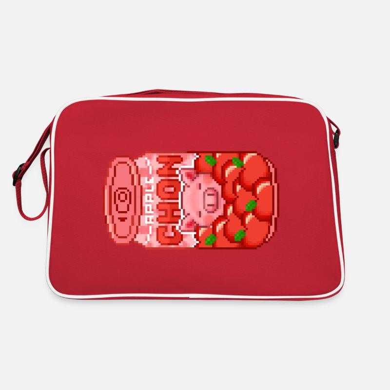 Apple Chon Pixel Art – Süßes Apfelschwein Retro Tasche
