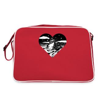 Mein Herz schlägt für die Schweiz - Retro Tasche - Rot/Weiß - Hinten