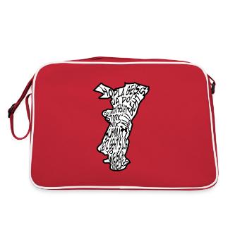 Région Alsace expression - Sac Retro - rouge/blanc - Dos