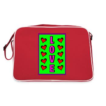 All Those Lies - Retro Bag - red/white - Back