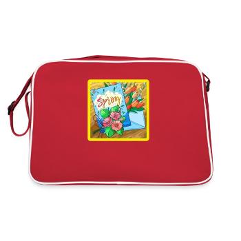 Spring - Retro Tasche - Rot/Weiß - Hinten
