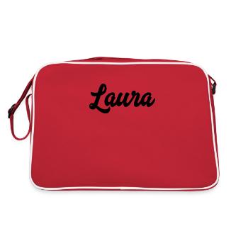 Laura Custom Text Nom d’anniversaire - Sac Retro - rouge/blanc - Dos