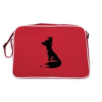 Élégant Mignon Fox Tattoo Style Portrait - Sac Retro - rouge/blanc - Dos