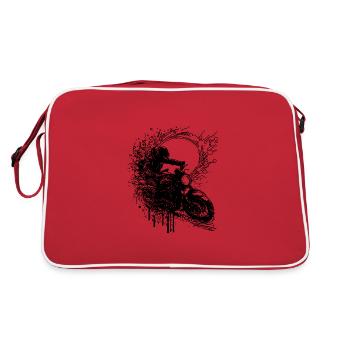 Motorcycle Racing Splash Jump Style - Retro Bag - red/white - Back