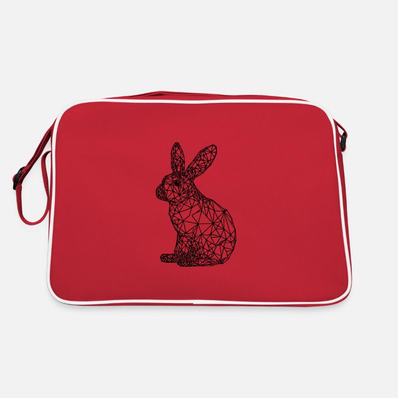 Cute Geometric Rabbit Small Lines Rabbit Retro Bag
