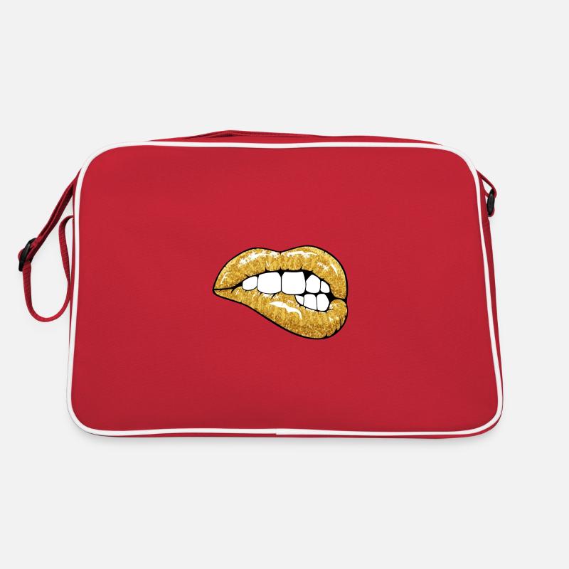 Lèvres dorées Sac Retro