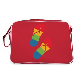 rainbow slippers - Retro Bag - red/white - Back