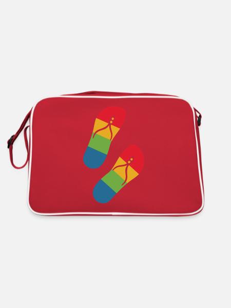 rainbow slippers - Retro Bag - red/white - Back