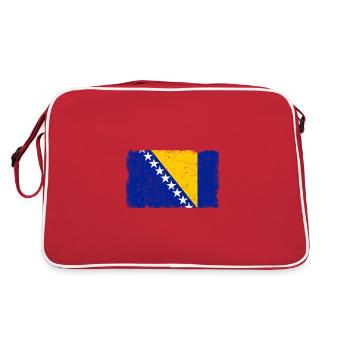 Bosnia and Herzegovina Bosnian Flag Vintage - Retro Bag - red/white - Back