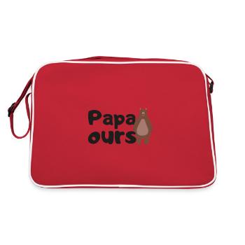 Papa ours - Sac Retro - rouge/blanc - Dos