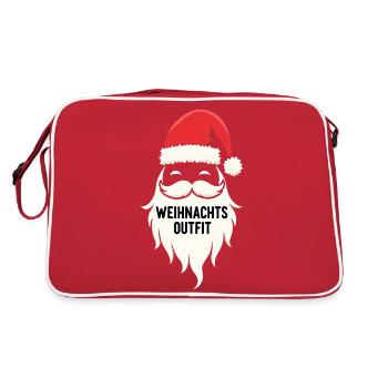 Weihnachts Outfit - Retro Tasche - Rot/Weiß - Hinten