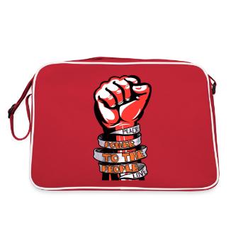 Le pouvoir au peuple - Fist Pump - Sac Retro - rouge/blanc - Dos
