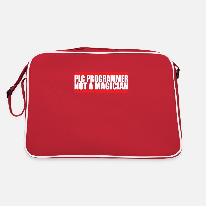PLC Programmer No Magician Engineering Nerd - Retro Bag - red/white