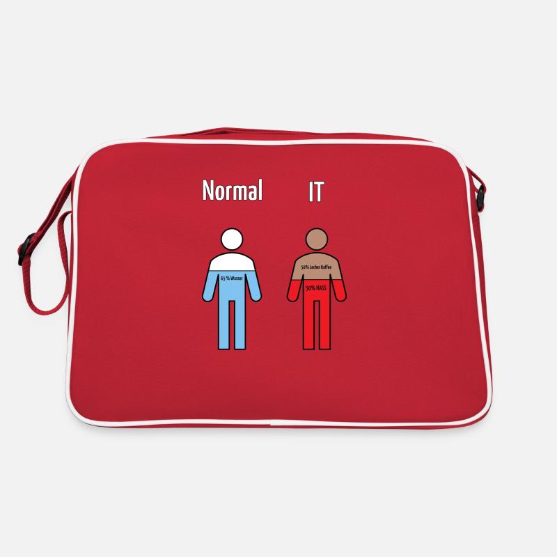 Informatik Humor - Retro Tasche - Rot/Weiß