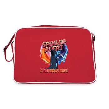 spoiler alert everyone dies - Retro Bag - red/white - Back