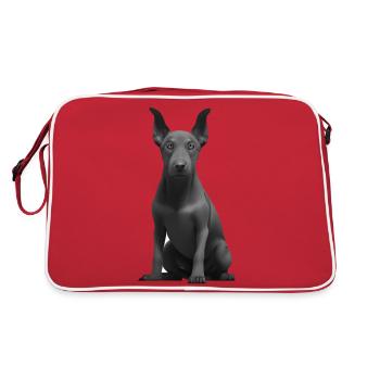 Doberman Dresseur Doberman Chien Doberman Chiot - Sac Retro - rouge/blanc - Dos