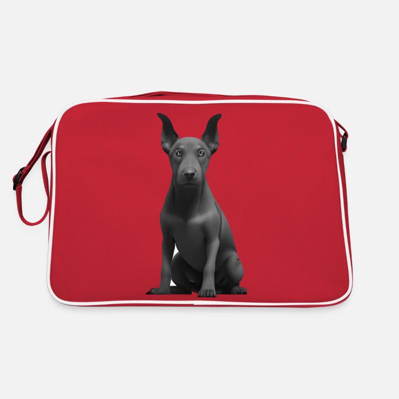Dobermanntrainer Dobermann Hund Dobermannwelpe Retro Tasche