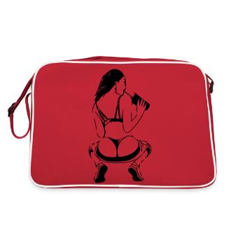 Lady Twerk - Retro Bag - red/white - Back