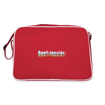 Funny Dyslexia Dyslexia Saying Gift - Retro Bag - red/white - Back