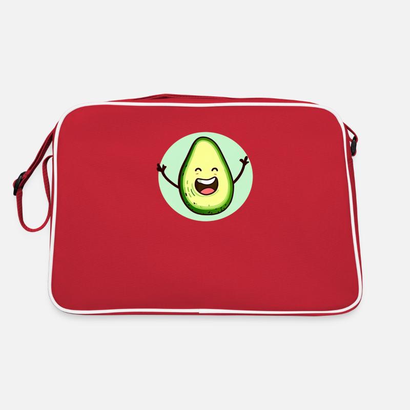 Fröhliche Avocado Retro Tasche