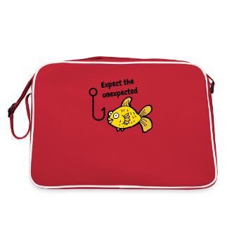 Fishing Fishing Fishing Angler Gift Fishing - Retro Bag - red/white - Back