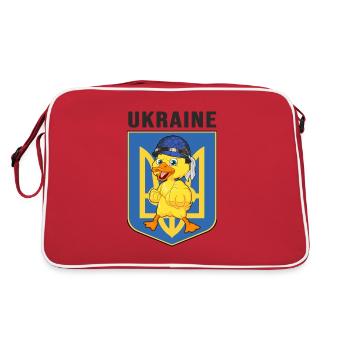 ukraine slava ukraini zelenskyi ukrainian fight - Retro Bag - red/white - Back