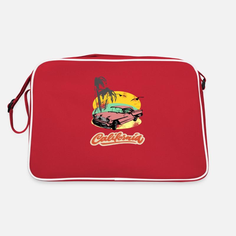 US Oldtimer am Strand Retro Tasche