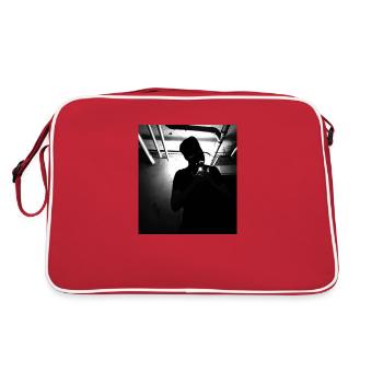No Face - Retro Tasche - Rot/Weiß - Hinten