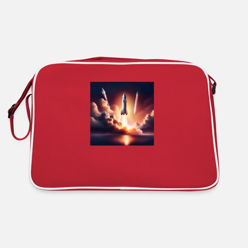 Apollo II - Retro Tasche - Rot/Weiß