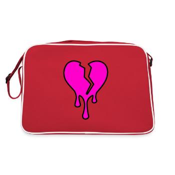Cœur Déchiré - Sac Retro - rouge/blanc - Dos