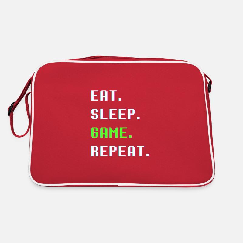 Eat Sleep Game Repeat Retro Bag
