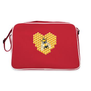 Abeilles Apiculteurs Abeilles nivismes d’abeilles Illustration - Sac Retro - rouge/blanc - Dos