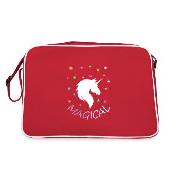 Unicorn Mythical Fairy Conjure Up Pink Fairy Tale Gift - Retro Bag - red/white - Back