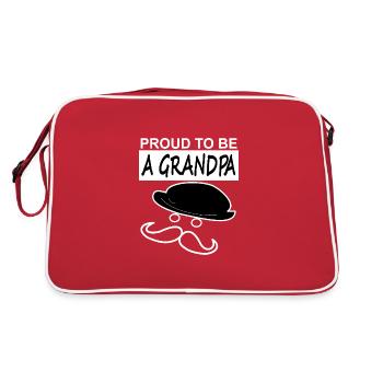 bester Opa Großvater cooler Opa cooler Geschenk - Retro Tasche - Rot/Weiß - Hinten