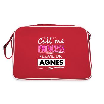My name is Agnes am Agnes Princess Gift Idea - Retro Bag - red/white - Back