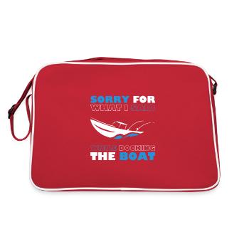 Désolé pour ce que j’ai dit en amarrant le bateau - Sac Retro - rouge/blanc - Dos