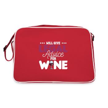 Lawyer Gifts for Law Students & Lawyers - Retro Bag - red/white - Back