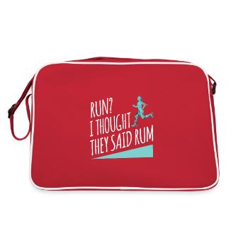 Motif marathon pour les coureurs et les joggeurs - Sac Retro - rouge/blanc - Dos