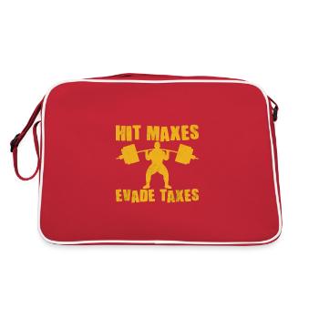 Gym Hit Maxes Evade Taxes Gift - Sac Retro - rouge/blanc - Dos