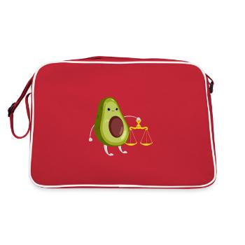 Avocado Richter Jura Anwalt - Retro Tasche - Rot/Weiß - Hinten
