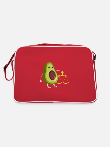 Avocado Richter Jura Anwalt - Retro Tasche - Rot/Weiß - Hinten