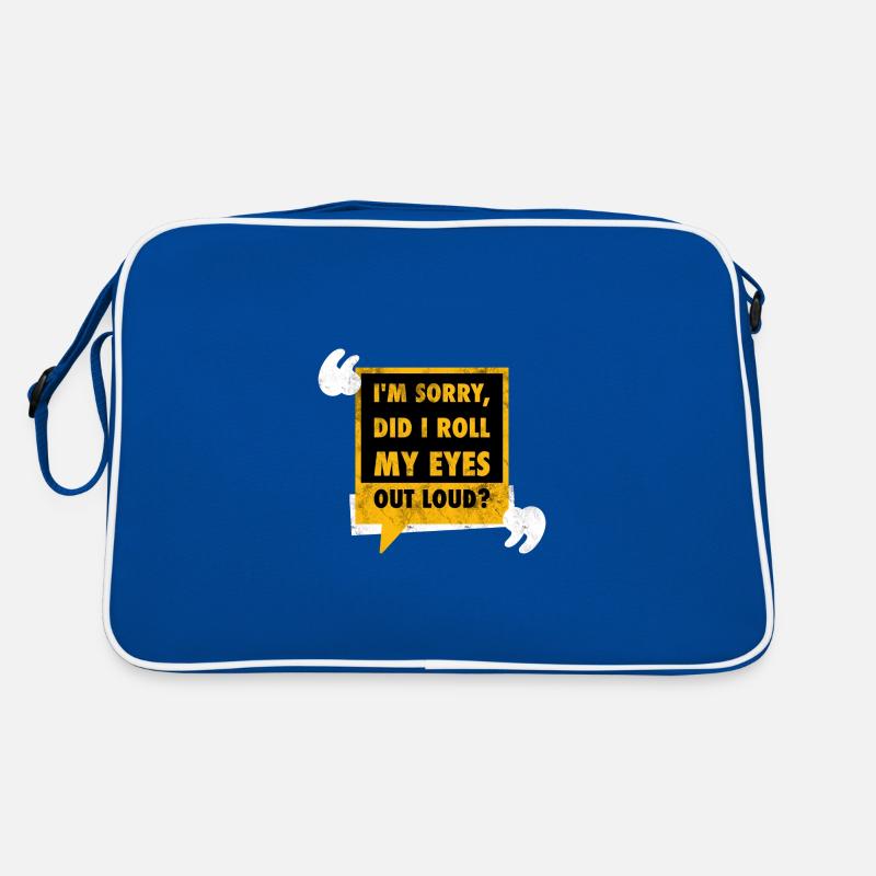 Saying Eye Rolls Funny Gift Retro Bag