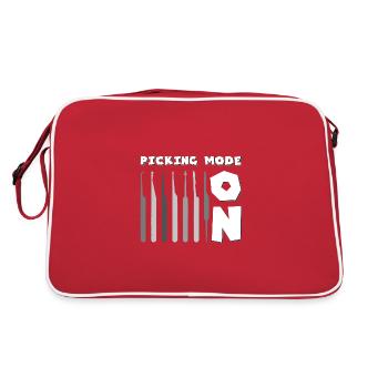 Locksmith locksmith's shop, castles craftsmen - Retro Bag - red/white - Back