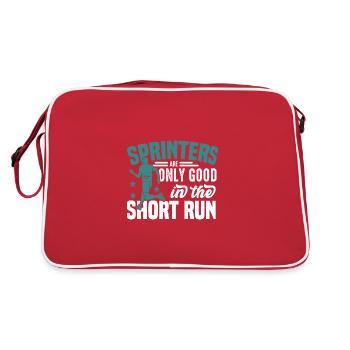 Motif marathon pour coureurs et joggeurs - Sac Retro - rouge/blanc - Dos