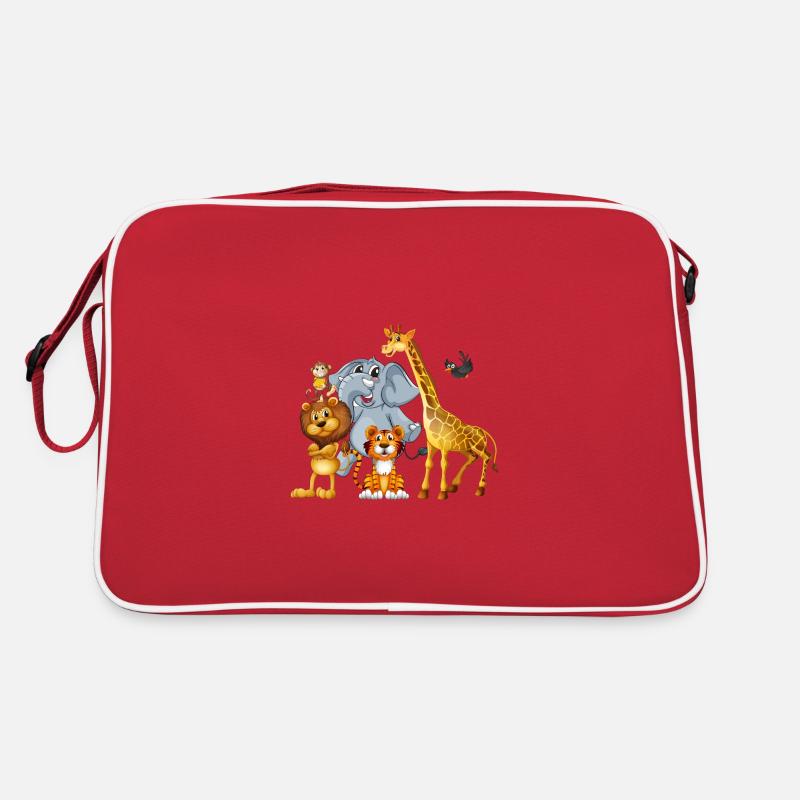 Tiere Design für einen Tierliebhaber oder ein Kind Retro Tasche